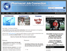 Tablet Screenshot of pharmacistjobconnection.com